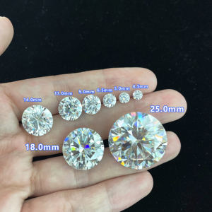 Ngô Châu nhà máy bán buôn Chất lượng cao 3-18mm Vòng cắt 3ex lỏng moissanite đá vvs màu trắng - Product Image 1