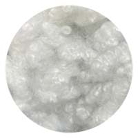 Fibre de polyester 100 % non siliconée, creuse et conjuguée, 15D 64 mm HCNS, recyclée en usine, qualité supérieure, pour rembourrage