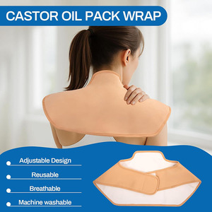 Envoltura de Aceite de Ricino para Hombro, Cuello y Parte Superior de la Espalda, Reutilizable y Ajustable, Compresa de Aceite de Ricino para Hombro - Product Image 3
