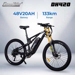 Vélo de montagne électrique Chamrider DH420 avec <span class=keywords><strong>assistance</strong></span> au pédalage, batterie au lithium, moteur à moyeu arrière, freins à disque hydrauliques, cadre en aluminium 20AH - Product Image 2