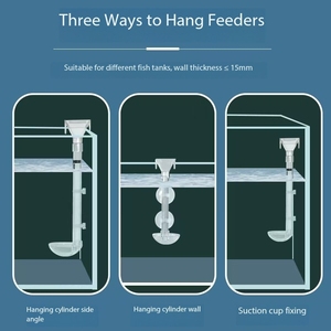 Tanque acrílico telescópico para acuario, tubo de alimentación de peces, recipiente para comida de peces que se hunde, contenedor con valla flotante para comida extensible - Product Image 4
