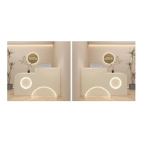 Comptoir de réception moderne en bois, couleur personnalisée, pour salon de beauté, boutique de vêtements, salon de thé au lait, bar - Usage commercial