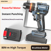 Nouvelle perceuse sans fil sans balais 16,8 V 1,5 Ah, petite perceuse industrielle professionnelle de type « canon en acier » avec mandrin auto-serrant 1/2 pour la construction