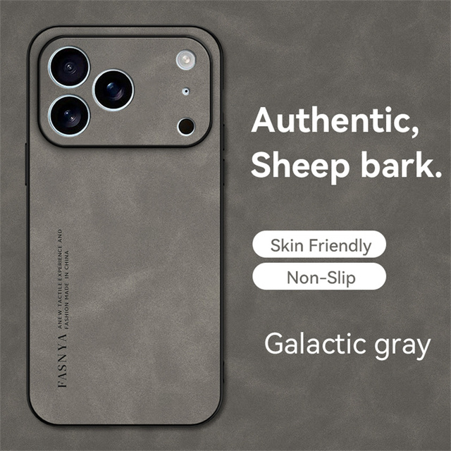 Luxury Leather Phone Case Shockproof Camera Lens Protection Cover for iPhone 17 Air 17 Pro Max 17 Pro 17 16 15