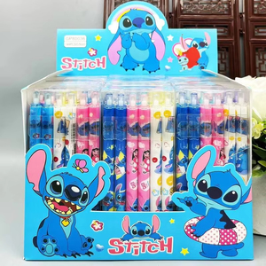 Stylos Gel Disney Stitch Lot de 12, Nouveaux Stylos Pression Dessin Animé, Encre Noire 0.5mm, Stylo Mignon de Signature, Papeterie Cadeau Étudiant - Product Image 1