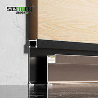 Profilés de Plinthe en Aluminium Noir, Support Mural d'Angle pour Bande Lumineuse LED, Lampe de Sol, Décoration Moderne d'Appartement