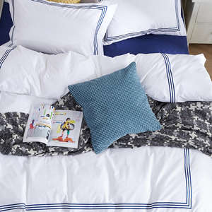 Drap de lit brodé en 100% coton, ensemble de literie, belle couleur blanche, vente en gros - Product Image 6