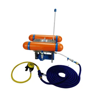 带水肺空气呼吸系统和浮动室的便携式水烟潜水压缩机