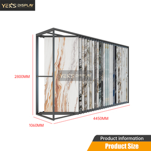 Tùy chỉnh kích thước cao khả năng chịu tải nghiêng Pull-out trượt PVC đá cẩm thạch Bảng điều chỉnh đá gạch hiển thị đứng Rack cho showroom - Product Image 4