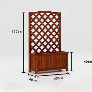 Thùng trồng cây gỗ ngoài trời có giàn leo, chậu hoa & chậu cây - Product Image 4