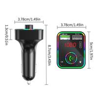 Transmitter FM Mobil Justlink BT5.0 3.1A Dual USB PD Pengisi Daya Cepat Lampu RGB Panggilan Handsfree Pemutar MP3 untuk Truk Mobil Grosir