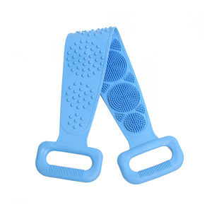 Hot Sale Soft Bristle Massage Dots Silicone Bath Belt Back Body Skin Cleanser Scrubber Exfoliating Bath Towel - Product Image 5