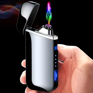 2024 Creative Flameless USB Plasma X Beam Dual Arcไฟแช็ก,โลหะที่จุดบุหรี่