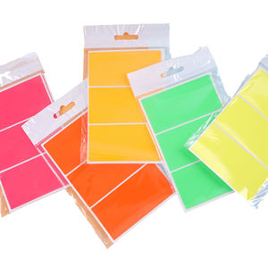 Étiquette d'autocollant de ligne vierge de nom de prix adhésif simple face manuscrite de couleur bon marché pour la <span class=keywords><strong>marque</strong></span> de bureau et d'école - Product Image 1