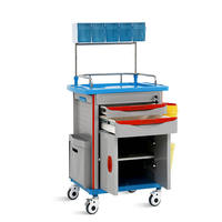Chariot médical d'urgence SAIKANG SKR051-AT750 en ABS, chariot à médicaments multifonction certifié EN60601/CE/ISO, garantie de 2 ans