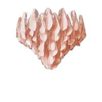 Lustre en verre de Murano vintage américain en gros, fait à la main en France, pétales roses, hauteur réglable pour salons, salles à manger, bars