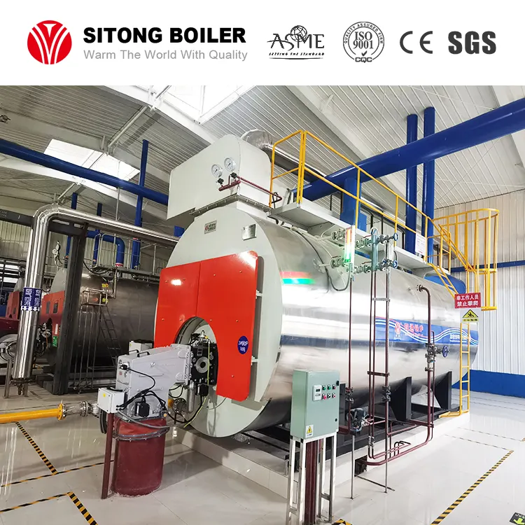 Caldera de vapor de Gas y aceite Industrial automática, de 1 a 20 toneladas, para molino textil/fábrica de alimentos/prendas de vestir