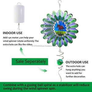 Molino de Viento Animado con Forma de Caballo, Esculturas de Viento Colgantes, Molinos de Viento 3D de Acero Inoxidable para Decoración de Jardín Exterior, Adorno de Patio - Product Image 5