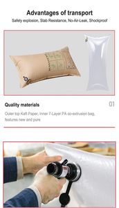 GZGJ Brown Inflador Inflación Contenedores DE SEGURIDAD Herramientas inflables Bolsa de envío de carga aérea electrónica - Product Image 2