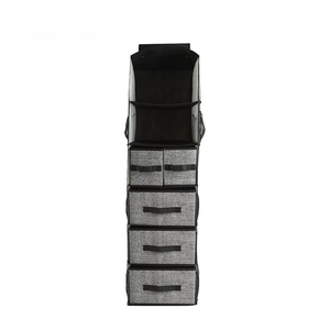 Wardrobe Hanging <b>Storage</b> Organizer with Side Mesh Pockets, <b>Drawer</b> <b>Storage</b> <b>for</b> Bedroom - Product Image 2