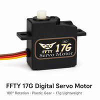 Servomoteur numérique sans balais FFTY 17g à dents en caoutchouc, interface JR pour pièces d'avion RC, voiture télécommandée, bras robotique