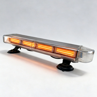 Barre lumineuse stroboscopique LED ambre 12V avec support à ventouse pour camions de remorquage, véhicules utilitaires et de secours