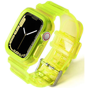 Bracelet transparent sport et étui pour <span class=keywords><strong>Apple</strong></span> Smart <span class=keywords><strong>Watch</strong></span> 8 <span class=keywords><strong>7</strong></span> 6 SE 5 4 3 Silicone coloré transparent pour IWatch 40 44 42 41 <span class=keywords><strong>45</strong></span> 49 <span class=keywords><strong>MM</strong></span> - Product Image 6