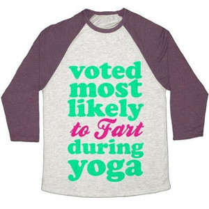 Most Likely to Fart During Yoga Unisex Tri-Blend <b>Baseball</b> <b>Tee</b> - Product Image 2