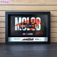 Modèle de voiture de course F1 en alliage, style mode, forme personnalisée, peint à la main en 3D, éclairé, pour galerie intérieure ou décoration murale.