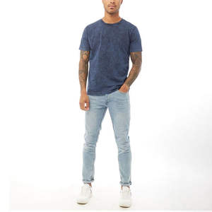 Vente chaude hommes 100% coton biologique coupe régulière o-cou T-Shirt transfert de chaleur imprimé respirant toile tissu 180g en gros - Product Image 3