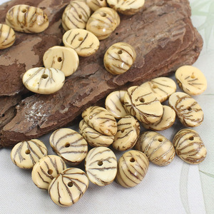 Ling Gusi Half Circle Golden <b>Thread</b> Bodhi Seeds Round <b>Beads</b> For Bracelet Jewelry Findings - Product Image 2