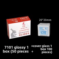 Slide Cover Glass Smooth and Frosted Surface Biological Slide Storage Box for Microscope Use Glass Slide Laboratory Biological