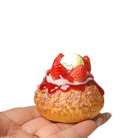 Porte-clés en résine mignon en forme de dessert crémeux, simulation de muffin, cupcake, fruit, pâtisserie, mini pendentif alimentaire, breloque de sac, cadeau pour femmes et adolescentes