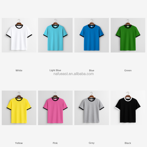 DTF Wholesale Custom Logo Short Sleeve White <strong>Ringer</strong> <strong>T</strong> <strong>Shirt</strong> for <strong>Men</strong> - Product Image 2