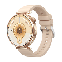 Montre Connectée Sport Tendance 2026 pour Femme avec Fonction d'Appel, Bracelet Rond 1,27 Pouces CY37 Noir et Or