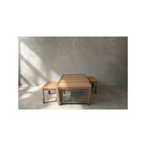 Table basse moderne Devora avec finition bois riche, design élégant, construction robuste, accents métalliques pour le mobilier de salon - Product Image 4