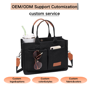 <strong>Canvas</strong> Tote Bag for Women Work Laptop Party Travel Large Capacity Purse Custom logo Wholesale OEM ODM MOQ300 BSCI ISO for USA <strong>UK</strong> - Product Image 1