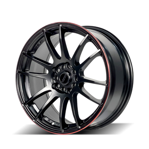 Rines Deportivos Kipardo <span class=keywords><strong>de</strong></span> 18 <span class=keywords><strong>y</strong></span> 19 Pulgadas para Autos <span class=keywords><strong>de</strong></span> Pasajeros, Aleación 5x114.3, Acabado Negro con Línea Roja, Rines <span class=keywords><strong>de</strong></span> Aluminio Forjado - Product Image 1