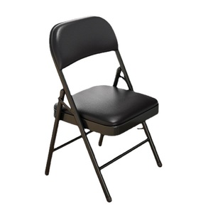Folding Chair Metal <b>Frame</b> High Density Foam Seat Minimalist Design Conference Office Home Use - Product Image 5