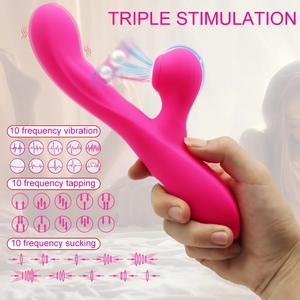 Consolador de succión para el clítoris, juguete sexual 3 <span class=keywords><strong>en</strong></span> 1 de <span class=keywords><strong>10</strong></span> frecuencias con vibración para el <span class=keywords><strong>punto</strong></span> G y el conejo - Product Image 3
