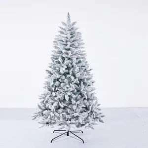 M875 סיטונאי 180cm 210cm 240cm LED אור PVC חג המולד עץ קישוט לבן שלג מלאכותי חג המולד עץ