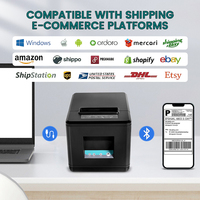 Printer kode batang termal, Printer POS portabel 80mm 3 inci kecepatan tinggi
