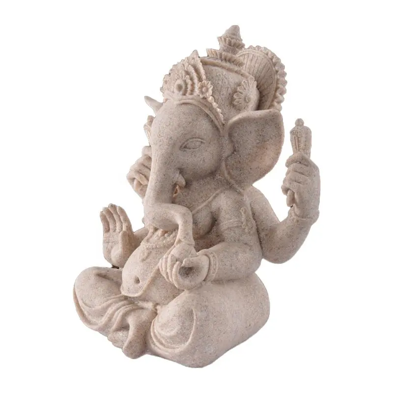 Statuette d'éléphant de Style indien du sud-est en résine, Sculpture mm, Statue de bouddha, décoration de la maison, en grès