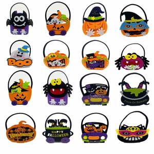 Kids Felt Candy Basket <b>Easter</b> Halloween <b>Gift</b> Tote <b>Bag</b> Party Favor <b>Bags</b> Bulk Wholesale - Product Image 3
