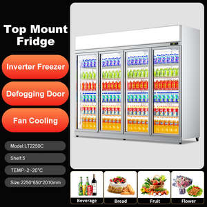 Refrigerador Popular de Bajo Mantenimiento, Vitrina de Exhibición de Tres Puertas para Supermercados, Congelador de Gran Capacidad, Enfriador Ecológico para Cantinas - Product Image 2