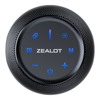 Altavoz Portátil ZEALOT S64 con Luces RGB, Altavoces Inalámbricos de 50W de Súper Potencia, Altavoz para Exteriores Negro (Nuevo Modelo)