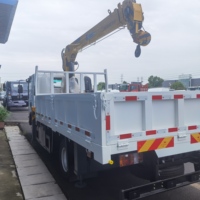 Camion grue hydraulique XCMC 1SUZU KV100 de 3,2 tonnes, 4x2, avec benne basculante intégrée, grue légère, moteur Yuchai Hengli