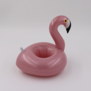 <b>Inflatable</b> Flamingo Cup Holder Pink PVC <b>Floating</b> Drink Holder For Pool Beach Party - Product Image 3