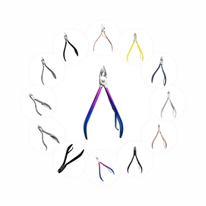 Pinzas para cutículas de uñas, gran oferta, de los pies cortauñas, herramientas de manicura y pedicura, removedor de tijeras de <span class=keywords><strong>piel</strong></span> muerta amarilla de acero inoxidable - Product Image 2
