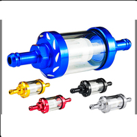 Nouveau filtre à essence en alliage d'aluminium CNC de 8 mm avec interrupteur pour moto, VTT, Dirt Bike, Pit Bike - Accessoires moto